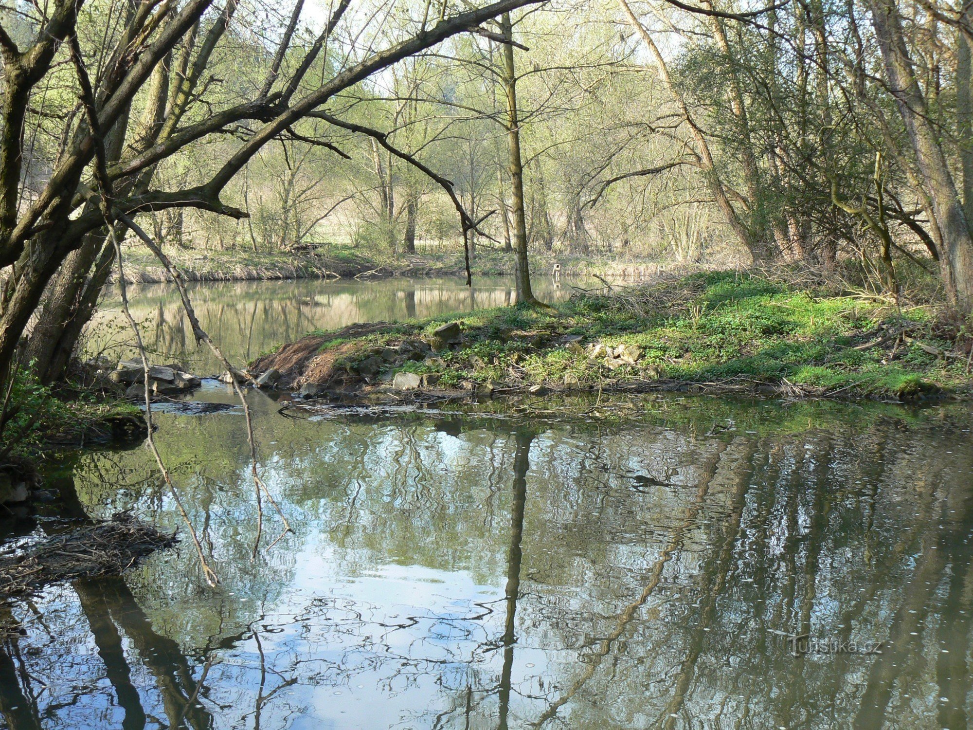 Ein Teich in der Nähe der Siedlung Ariana