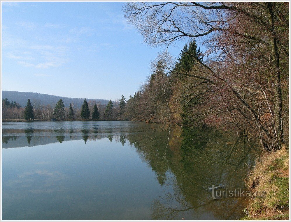 Stagno Horní Peklo, cartello verde