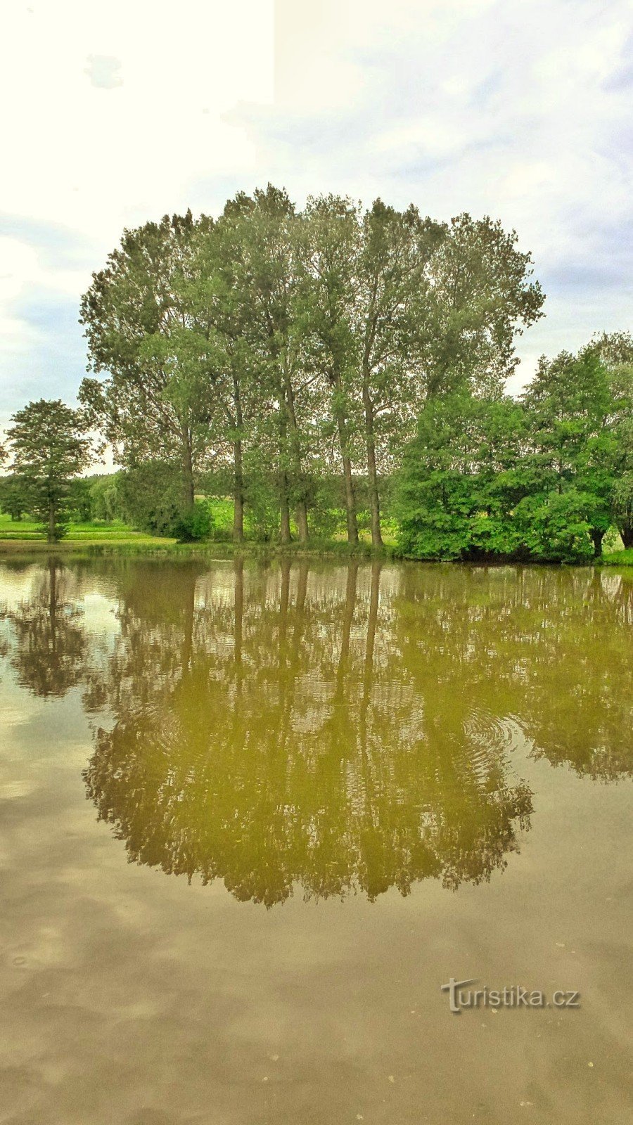 stagno a Kozašice - vista dal villaggio