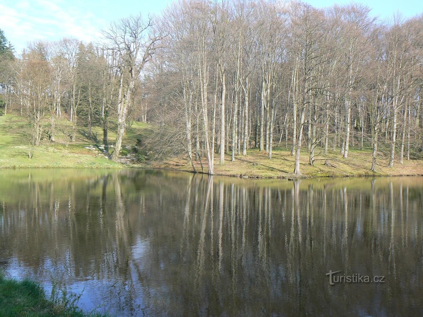 étang dans le parc du château