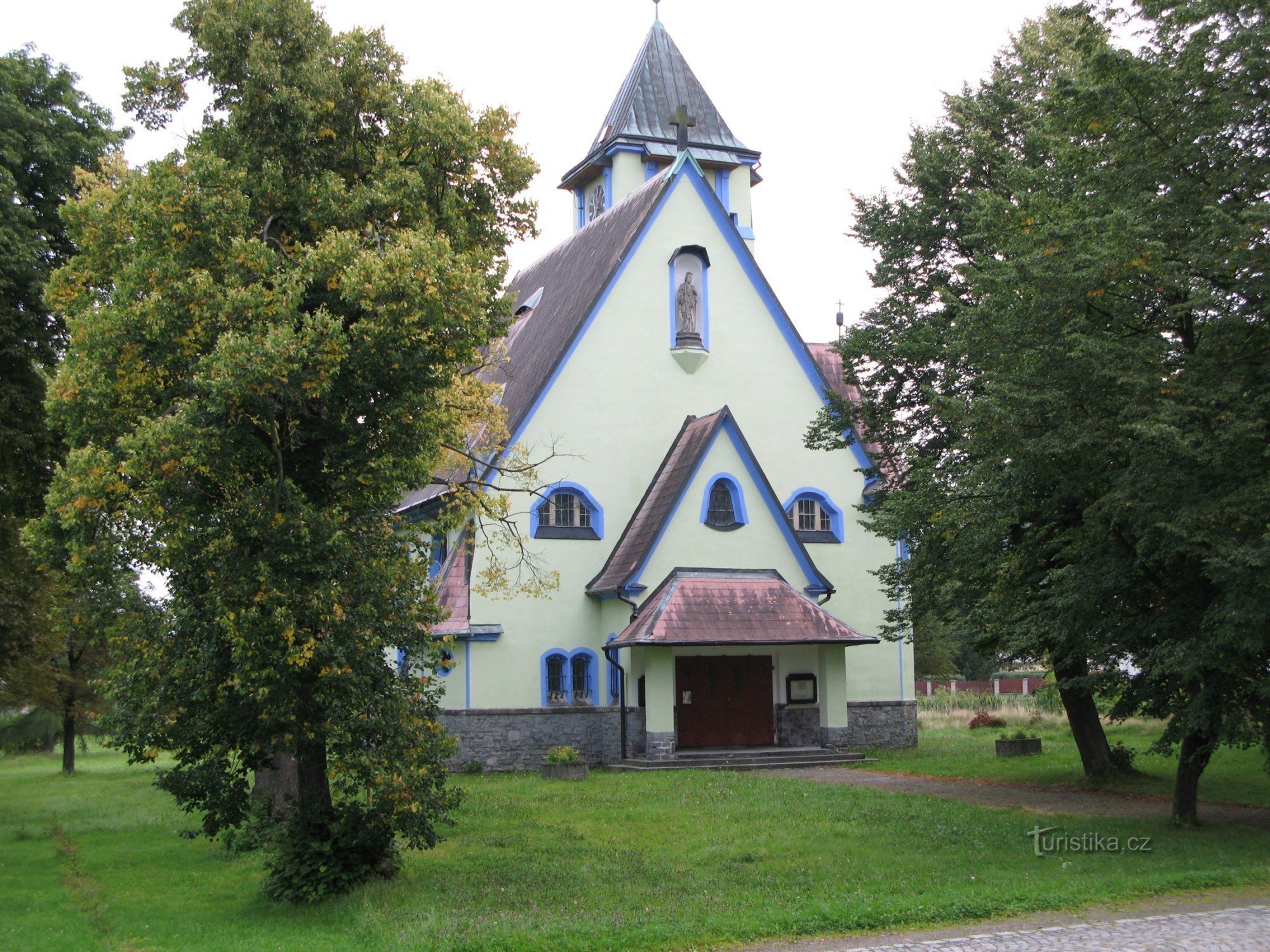 Rybniště, secesní kostel svatého Jozefa z roku 1912