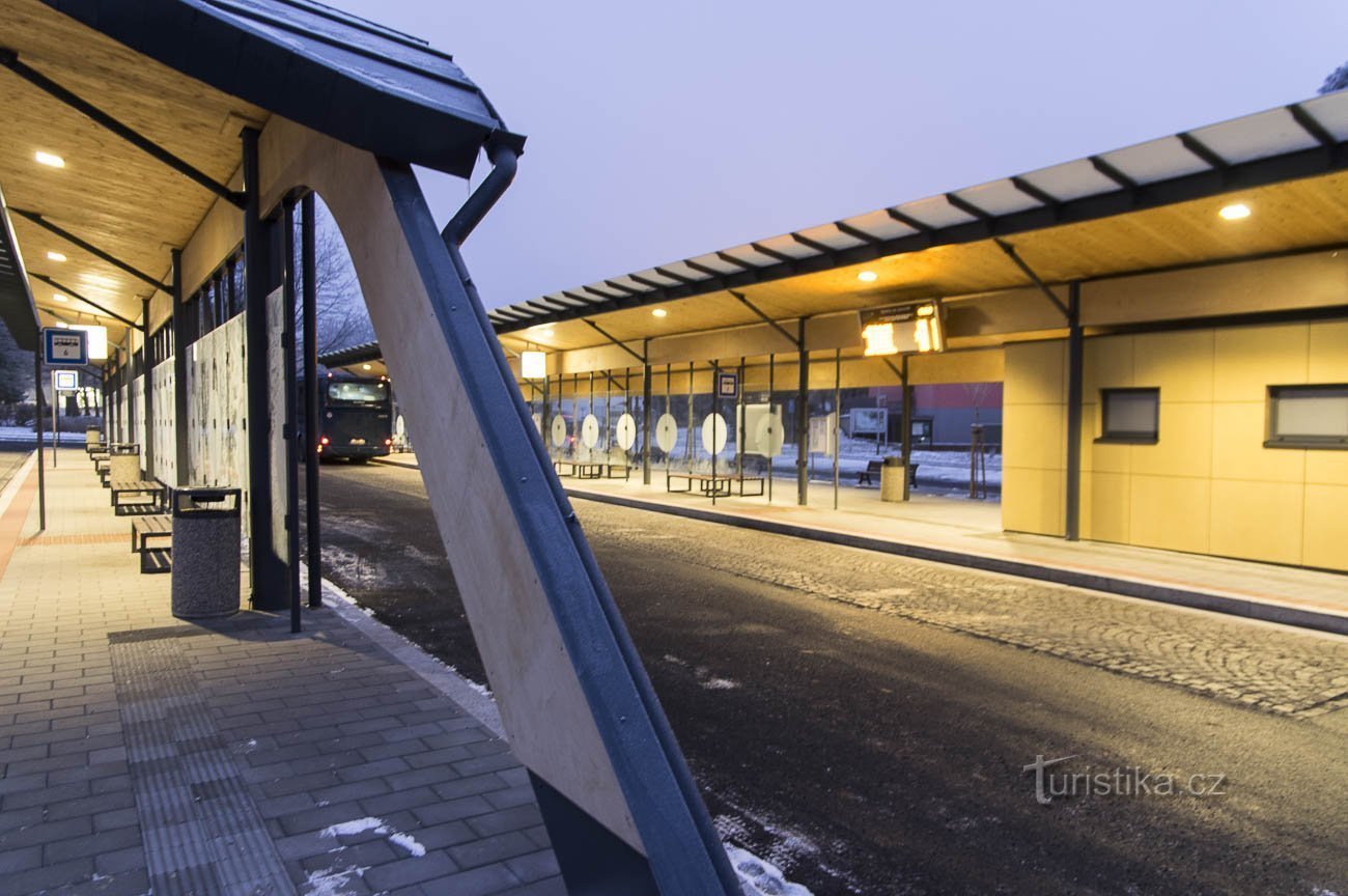 Rýmařov – Dworzec autobusowy po przebudowie