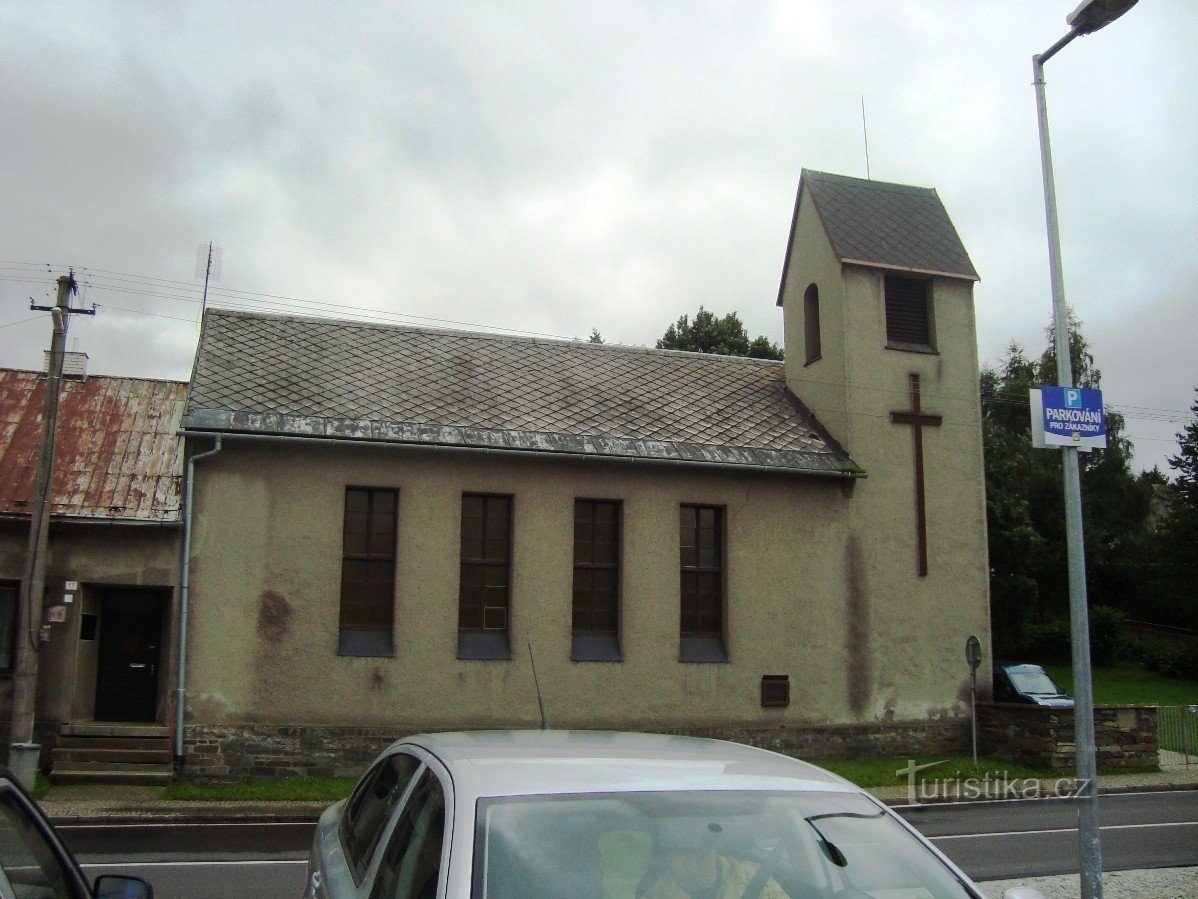 Rýmařov-Kirche der Tschechoslowakischen Hussitischen Kirche in der Okružní-Straße-Foto: Ulrych Mir.