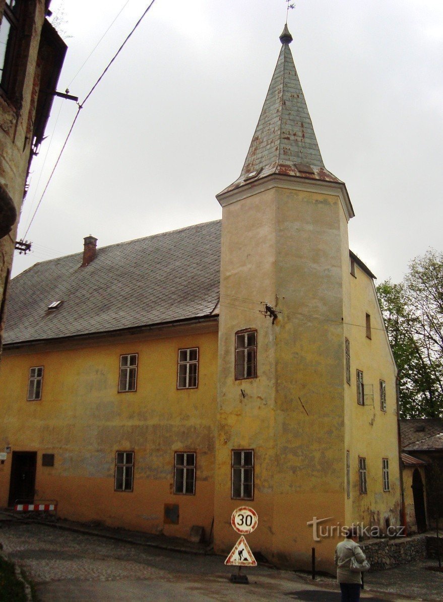 Rýmařov-parrocchia cattolica romana su Školní náměstí-Foto: Ulrych Mir.