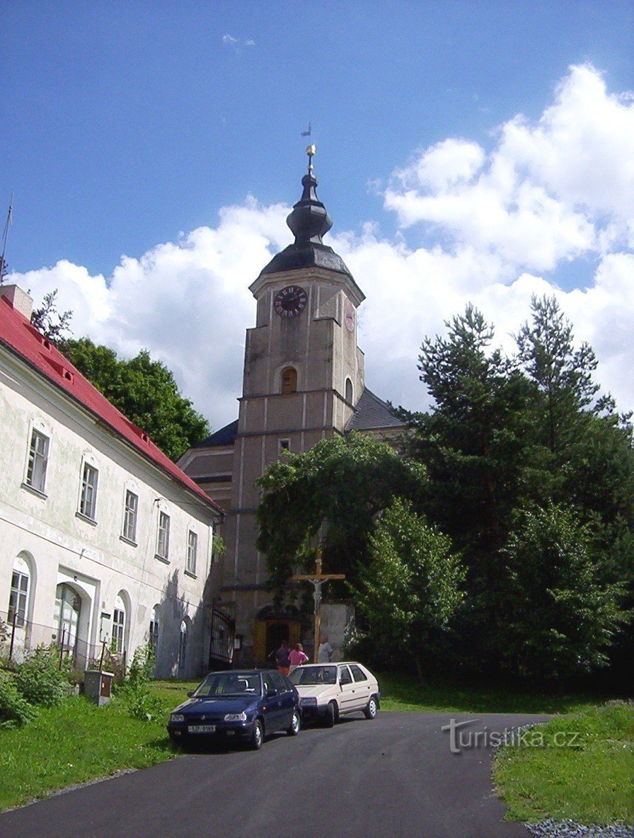 Ryžoviste-Gemeinde und Kirche St. Johannes der Täufer-Foto: Ulrych Mir.