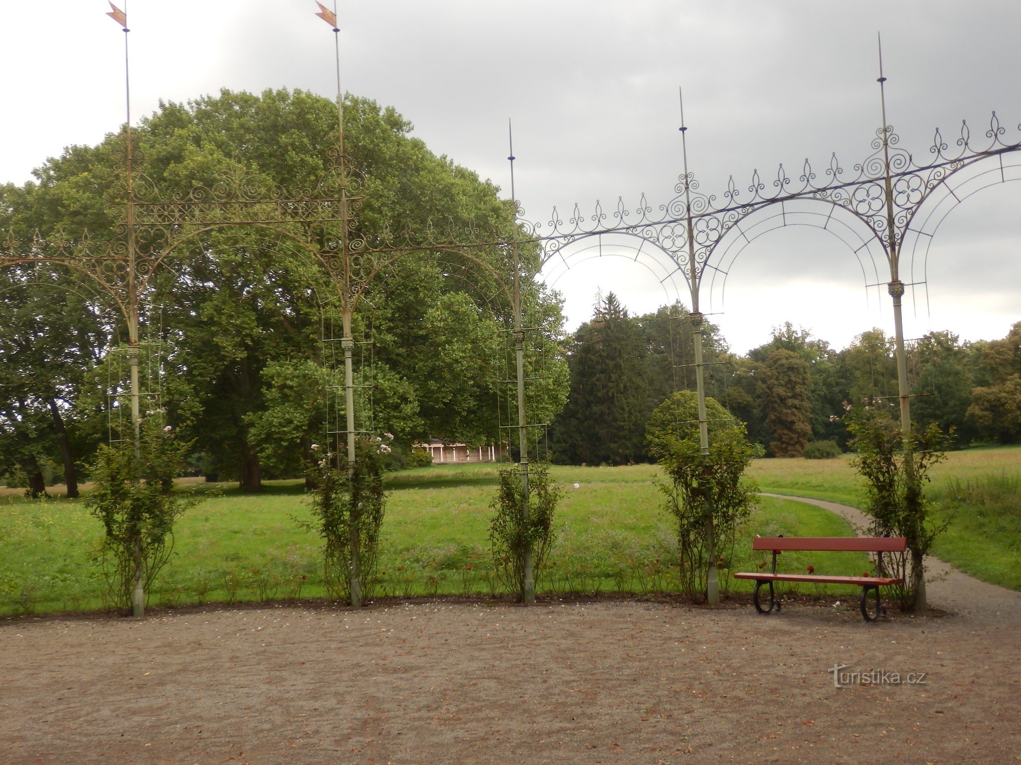 Com os mais pequenos de comboio para o jardim Podzámecká em Kroměříž