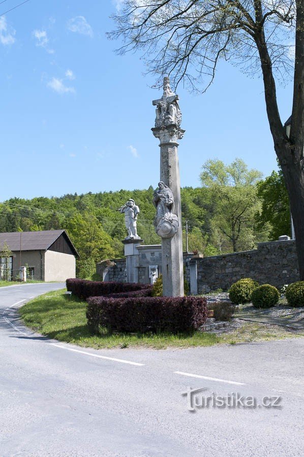 With the Trinity Column