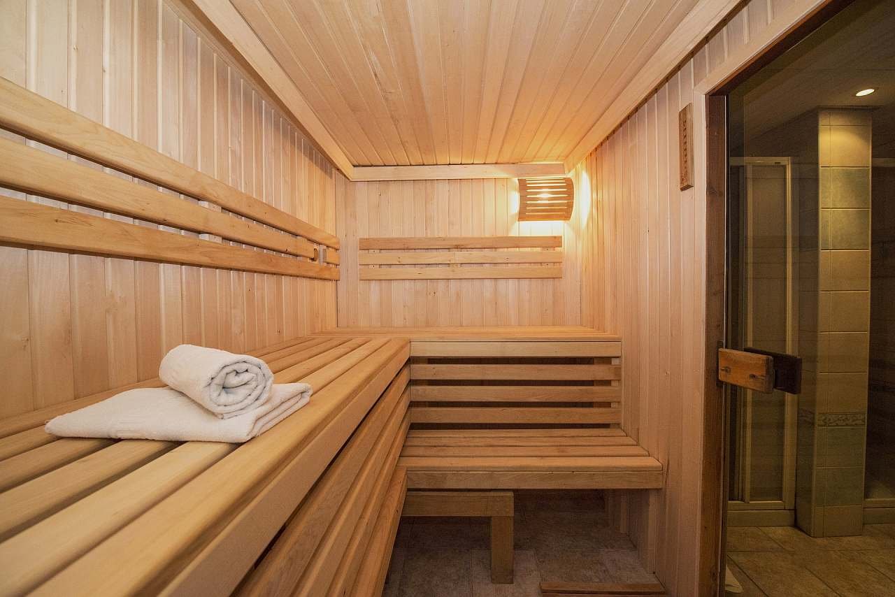 La sauna dell'hotel adiacente