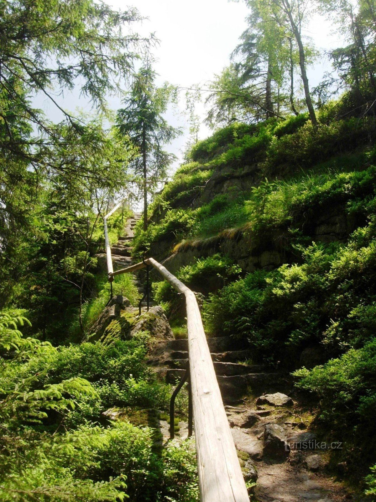 Stairs to Vintíř's rock