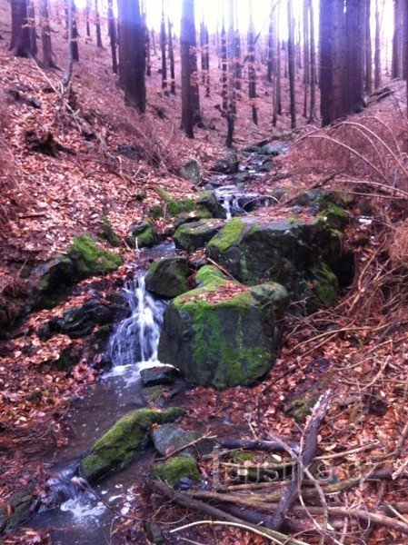 Šebrovka - horní vodopád