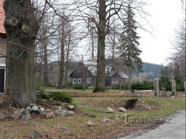 Gravel near the church