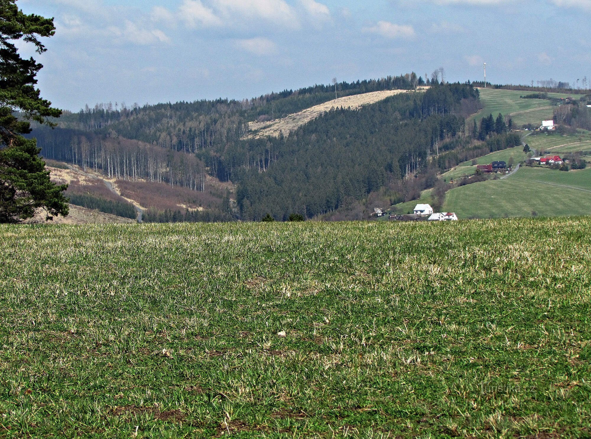 the northern end of the Hostýnské vrchy