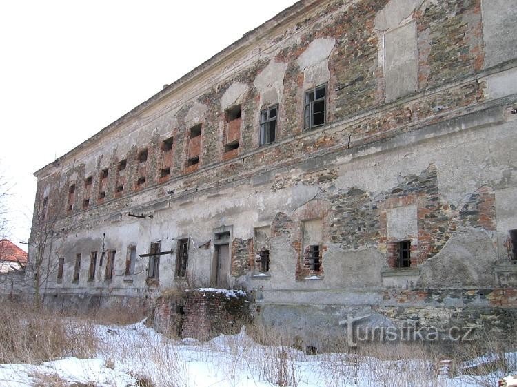 The north wing of the castle