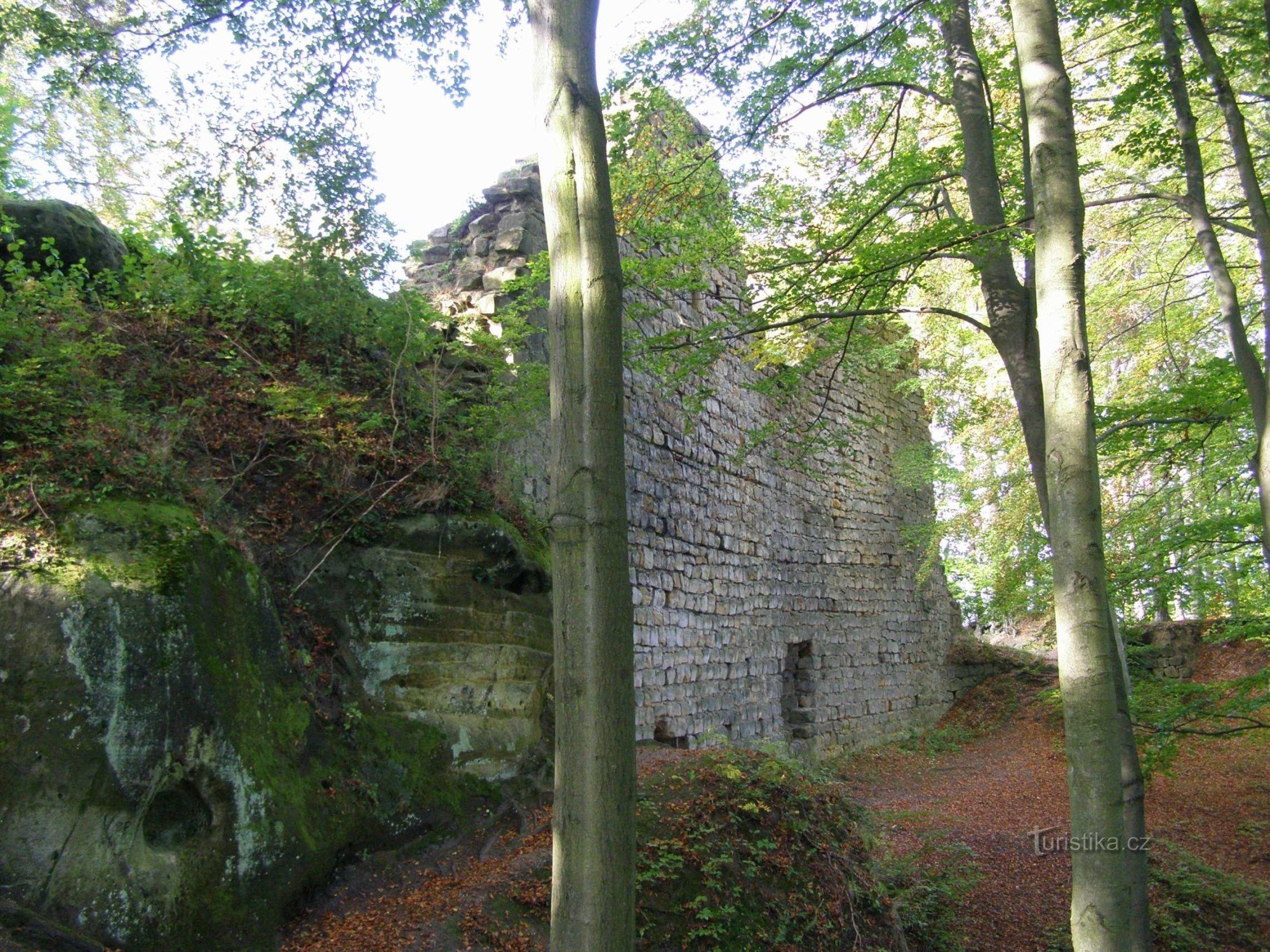 north wall of the castle