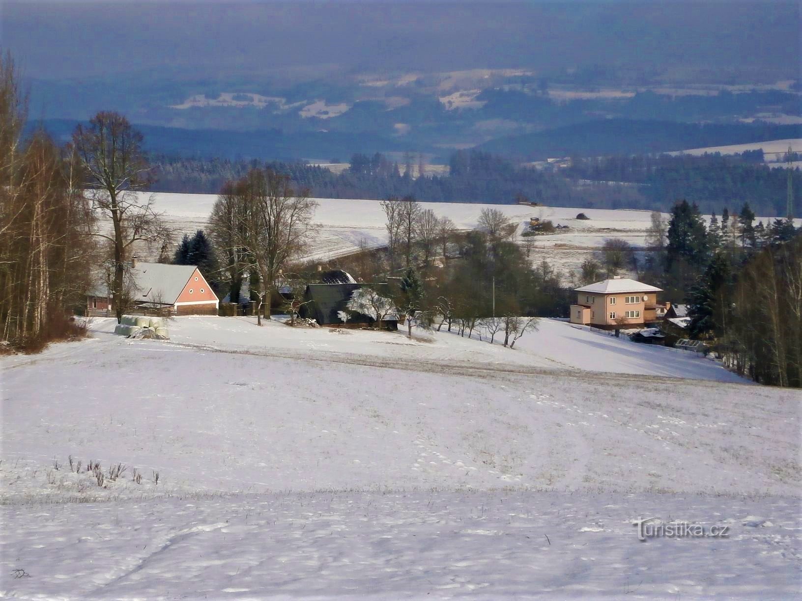 Północno-wschodnia część Hliničnej (Libňatov, 22.1.2016)