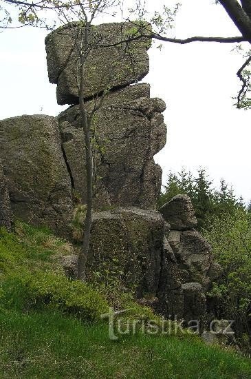 Sphinxe bei Měděnec: Blick von Westen