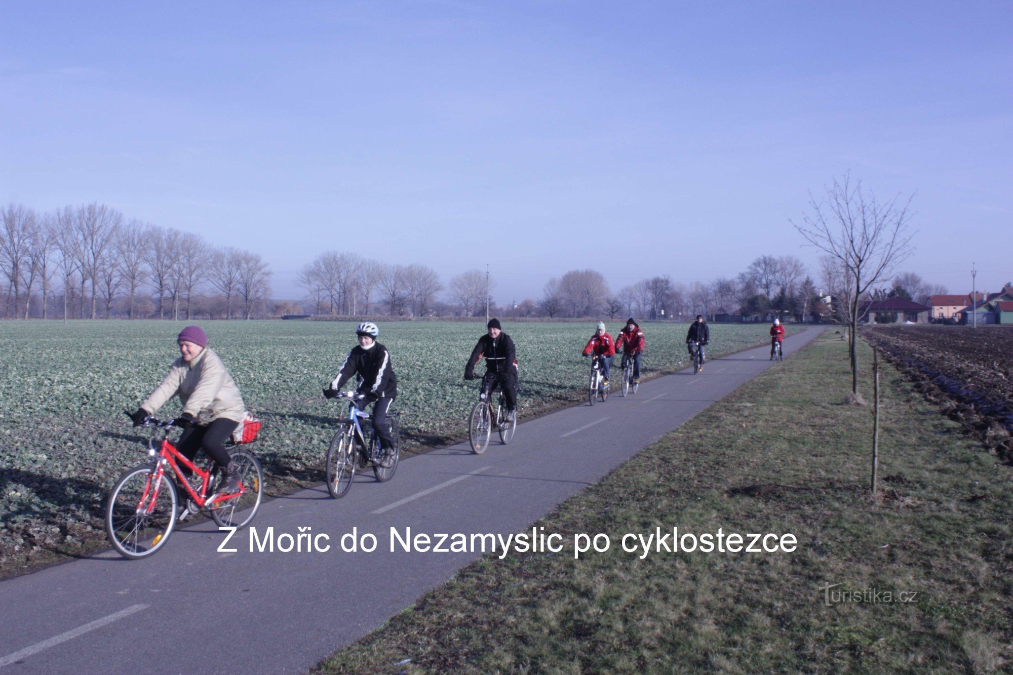 Nyårsritt 2012 längs cykelvägen till Morkovice