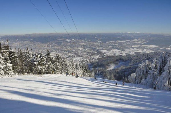 Pod lany slope, view from the top