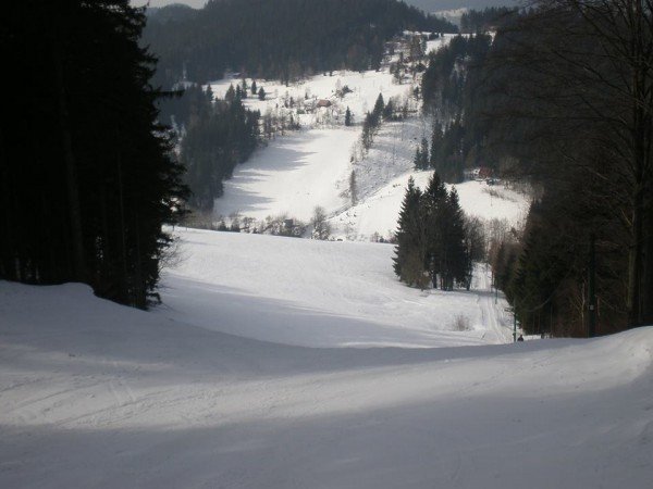 vue sur les pistes depuis la gare supérieure