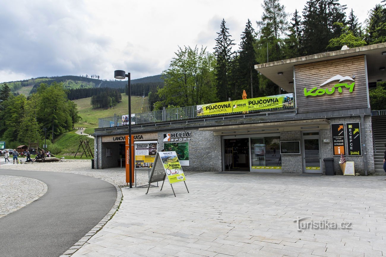 Ski slopes in Kouty