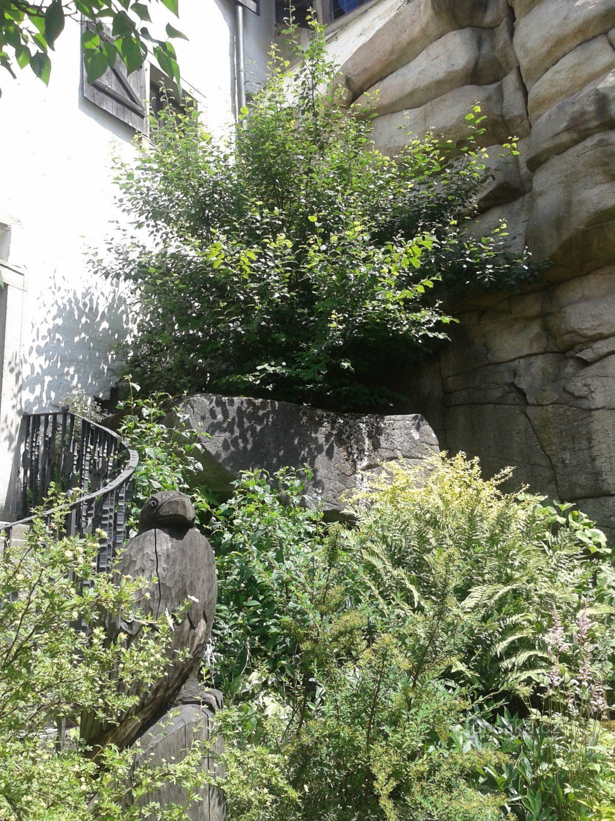 Rock at the entrance to the tower