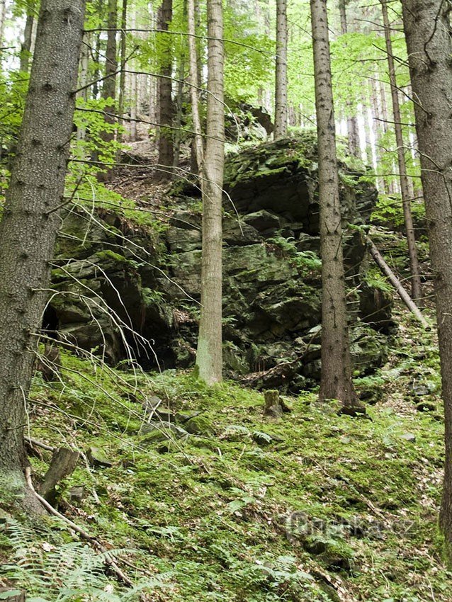 Felsen am linken Ufer