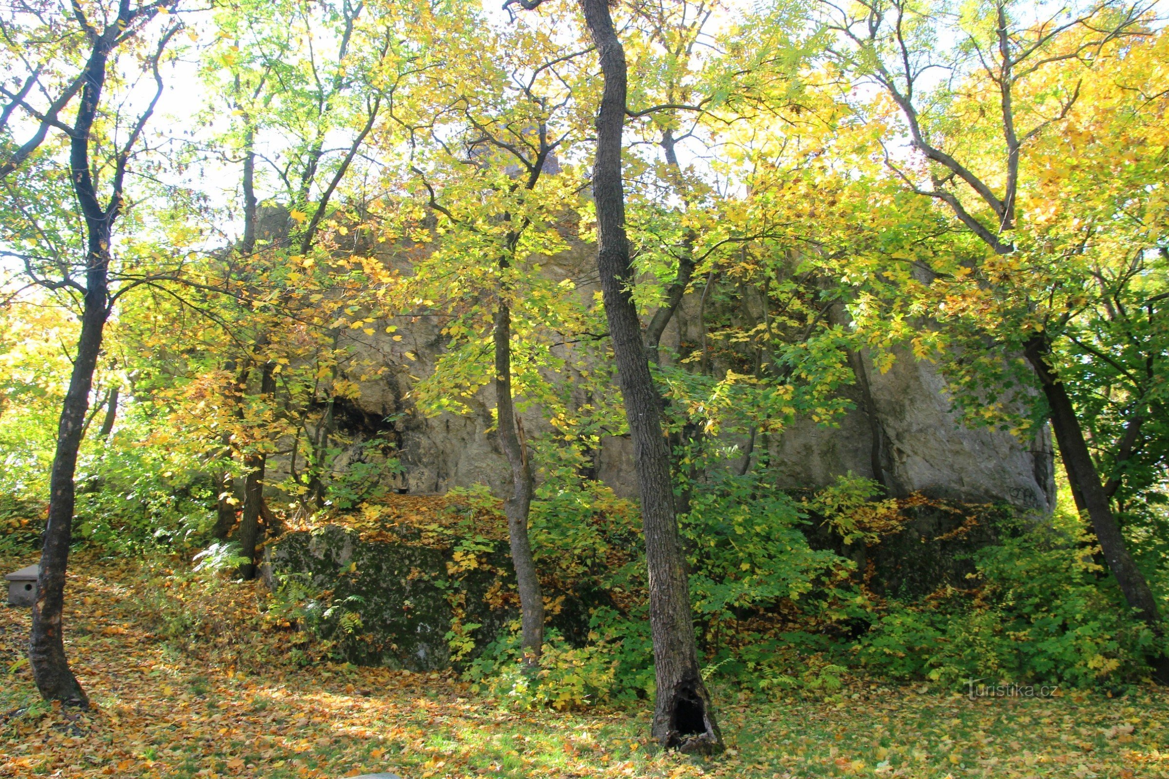 Devil's stenen rotsblok vanaf de oostkant