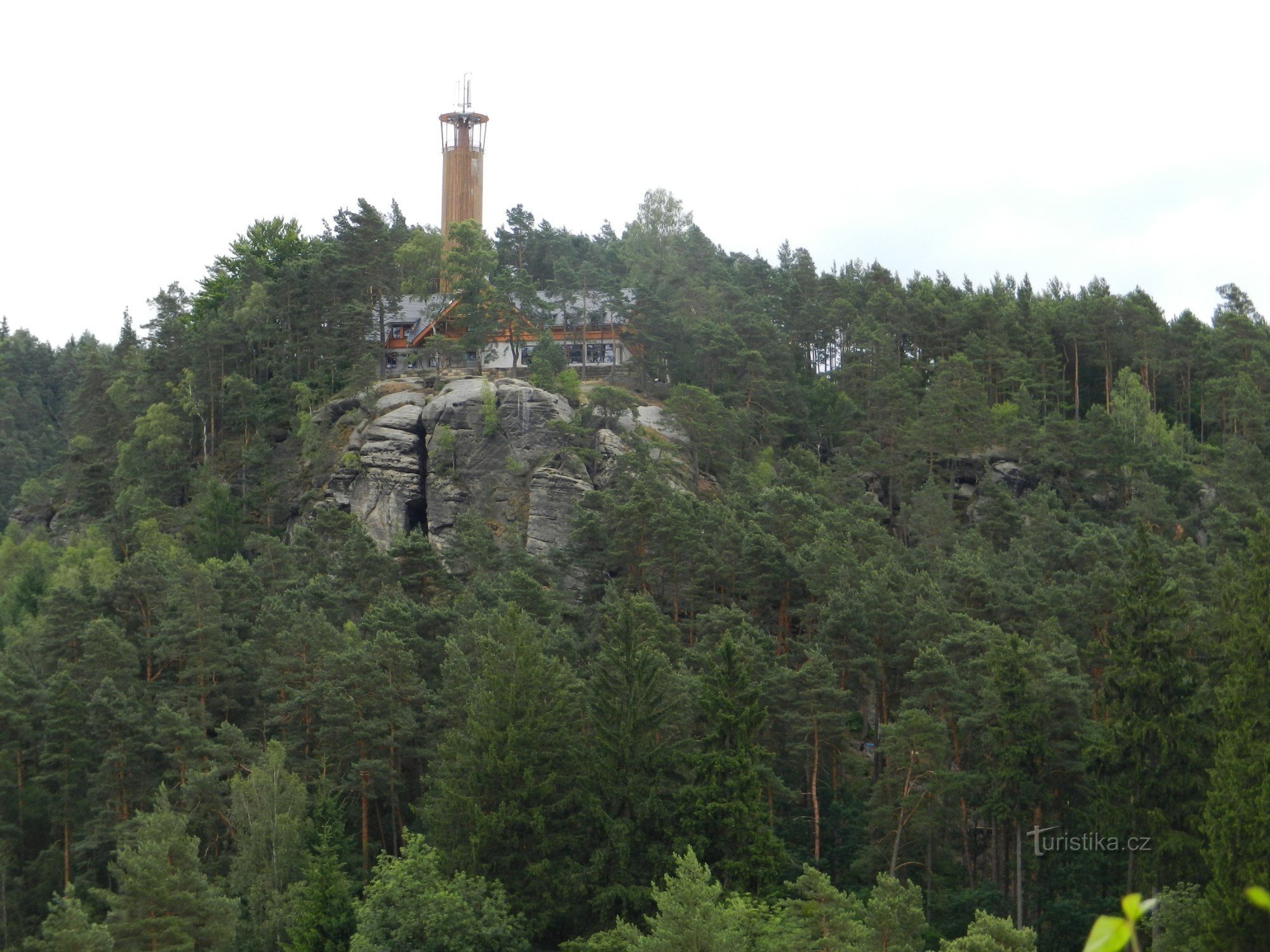 Rock Castle och Hermitage Sloup i Böhmen