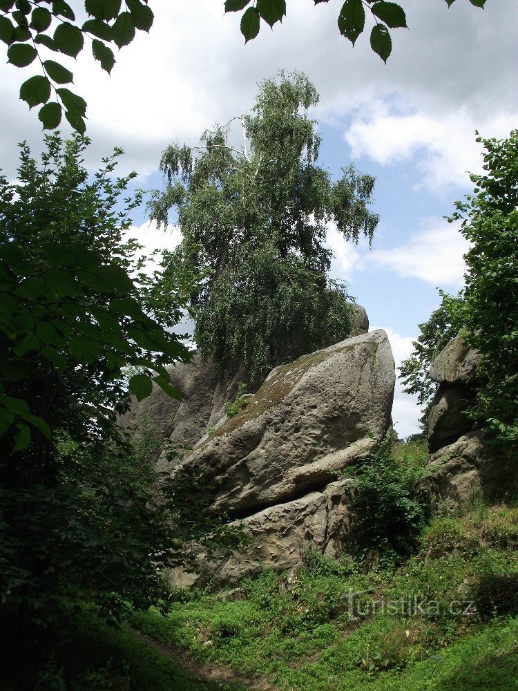 Felsenstadt unter der Burg