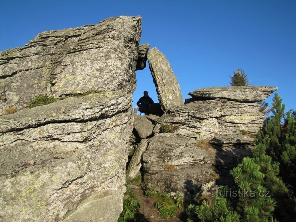 Finestra di roccia su Červená Hora