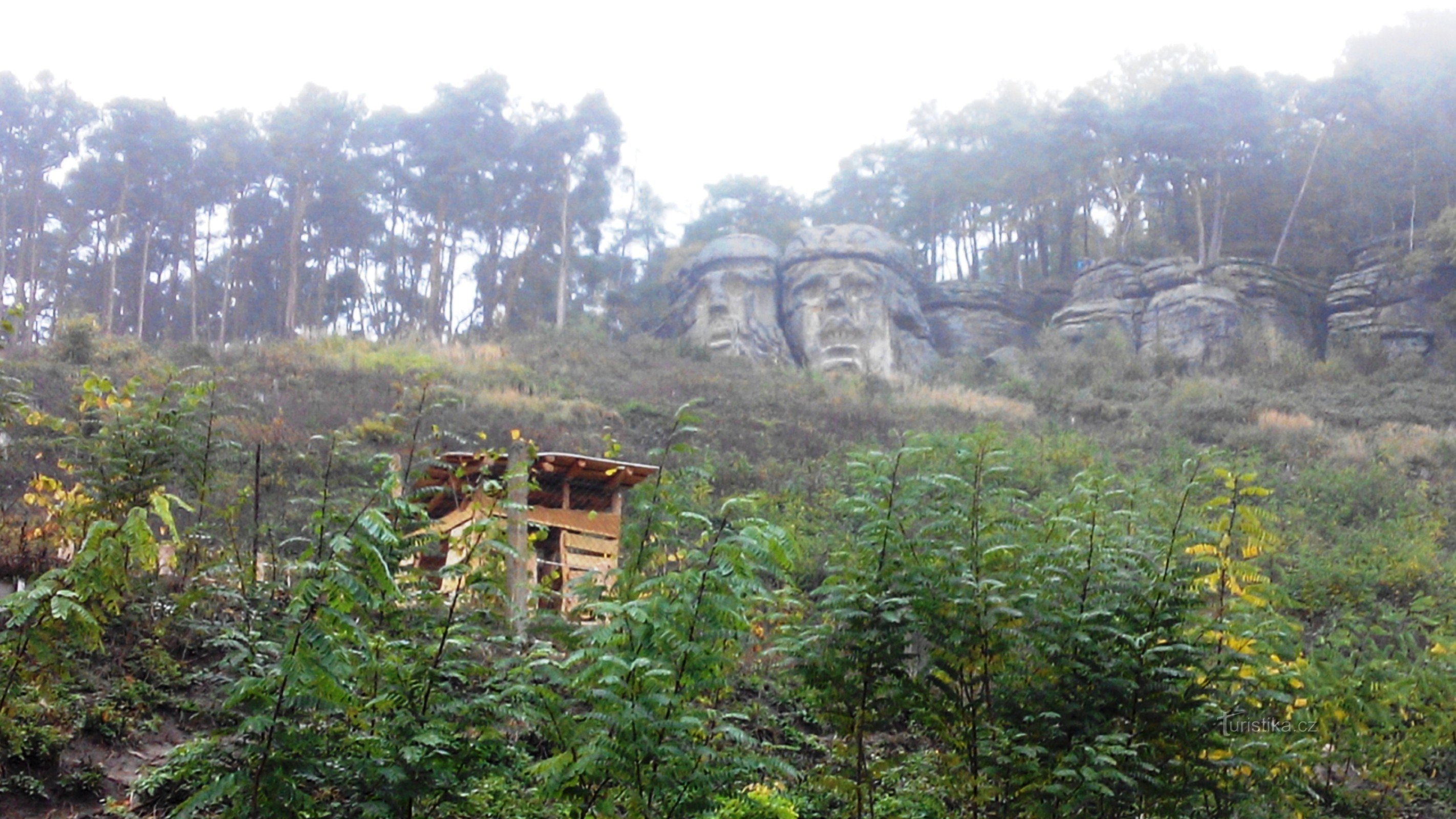 Felsreliefs aus dem Dorf Želízy