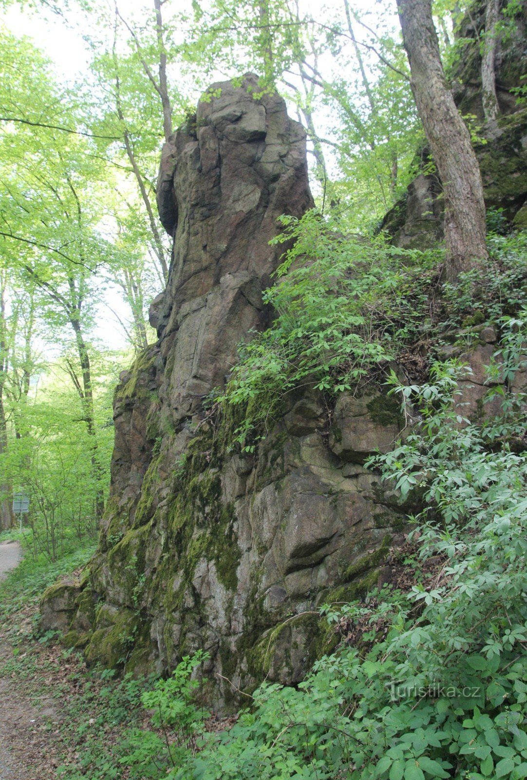 La formation rocheuse du Sphinx au printemps