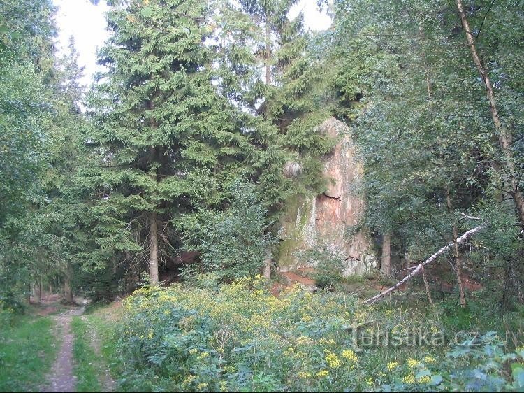 Formations rocheuses sur le chemin de Bleskovec