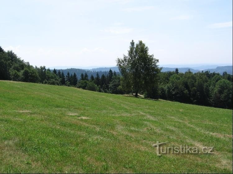 Vista rochosa do Hostýnské vrchy