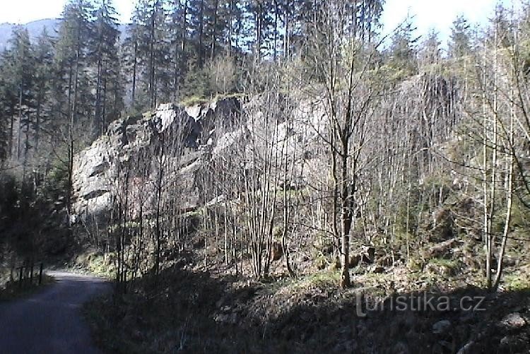 Rochers de Dolní Mazák, vue du nord