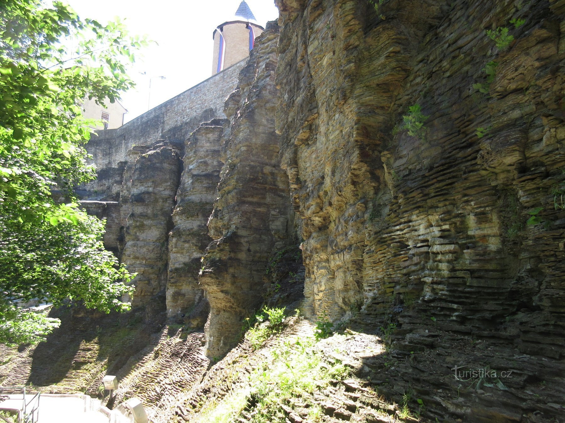 Rocks under the tower