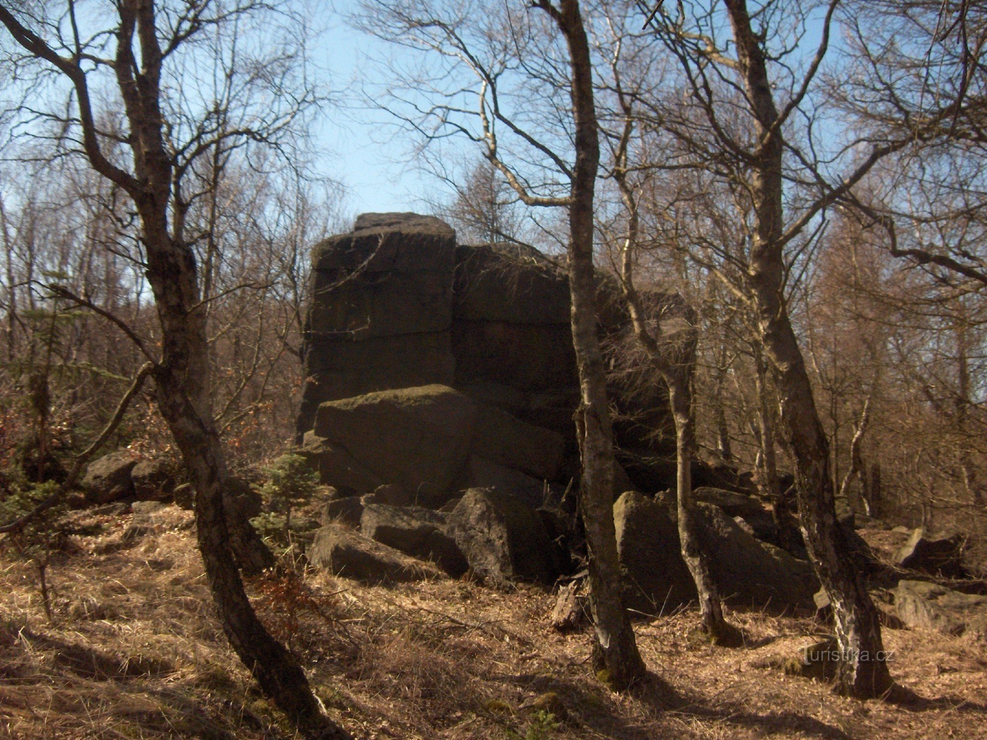 rocks at the top