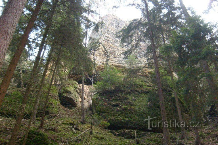 Felsen im Bergwerk Vojtěšký