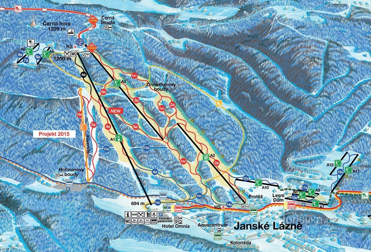 Χιονοδρομικό κέντρο Černá hora - Janské Lázně