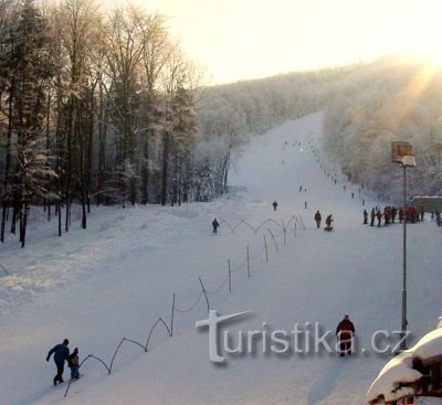 Ski resort Červený kámen near Kopřivnice