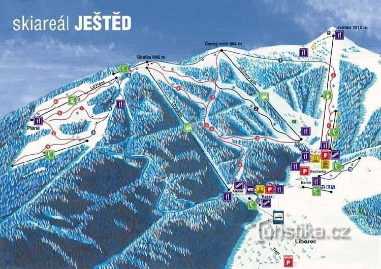 Domaine skiable Ještěd: Domaine skiable Ještěd