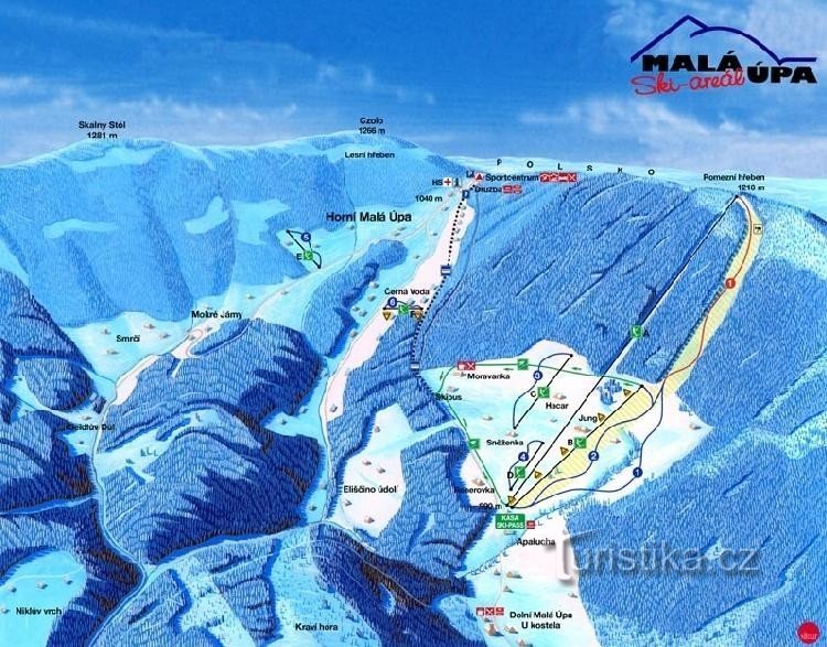 滑雪场 Malá Úpa: 滑雪场 Malá Úpa