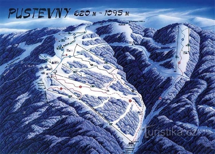ski areál Pustevny