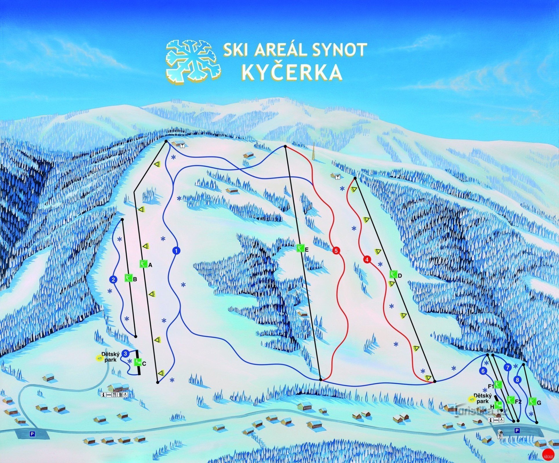 SKI AREÁL SYNOT KYČERKA - Trượt tuyết ở trung tâm Wallachia