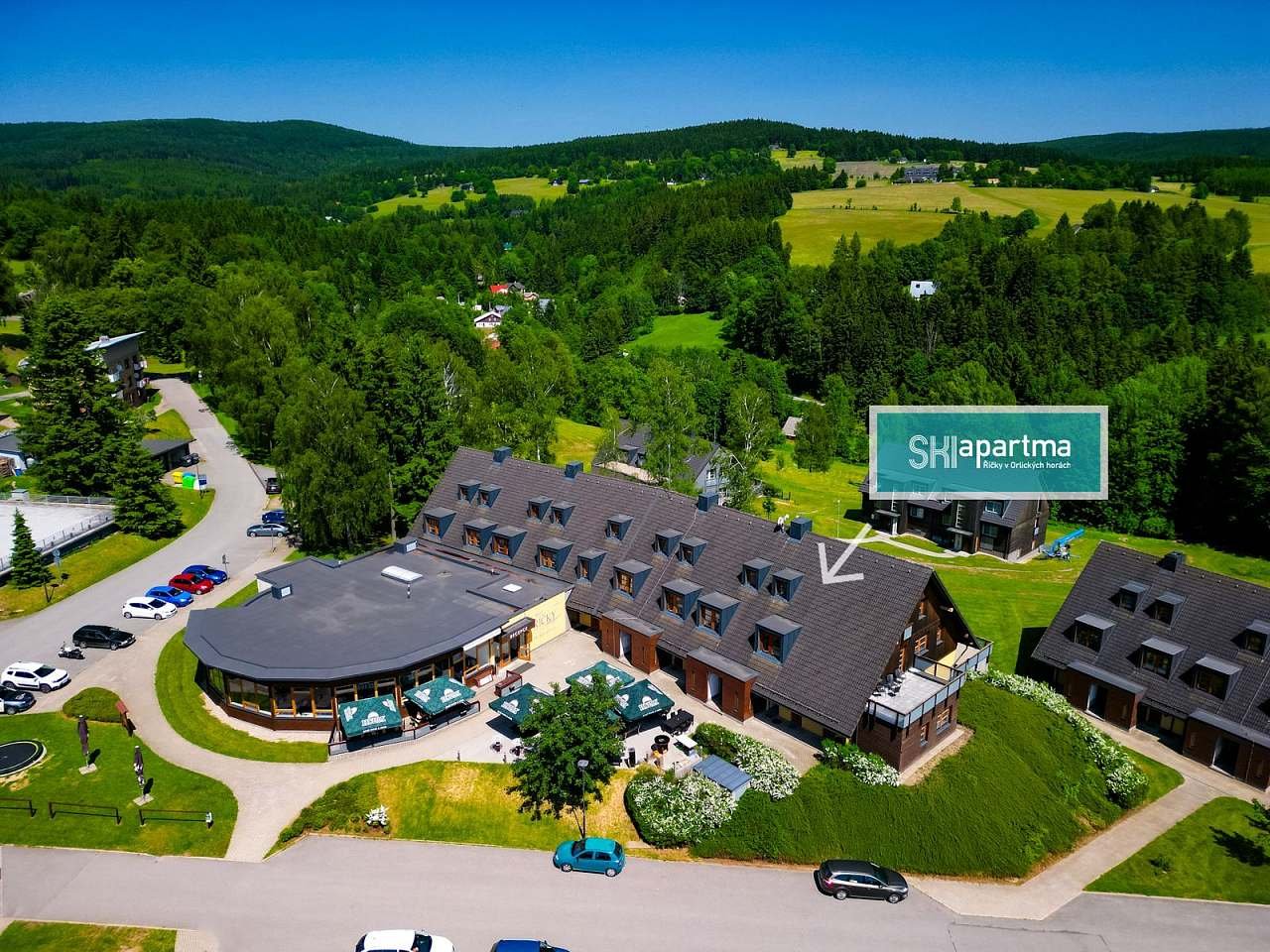 Skiapartmá je součástí hotelu Říčky
