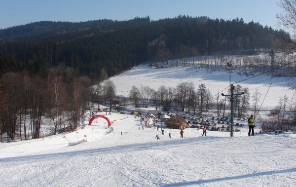 滑雪场 Hodonín 在 Kunštát 附近