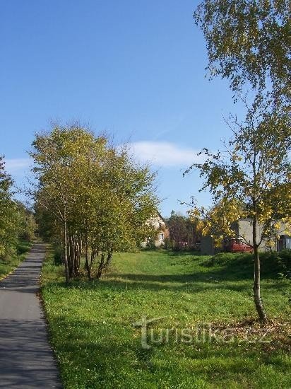 Skorotín: Blick auf das Dorf