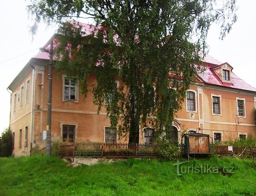 Slezské Pavlovice-zámek-hlavní, jižní průčelí s terasou-Foto:Ulrych Mir.