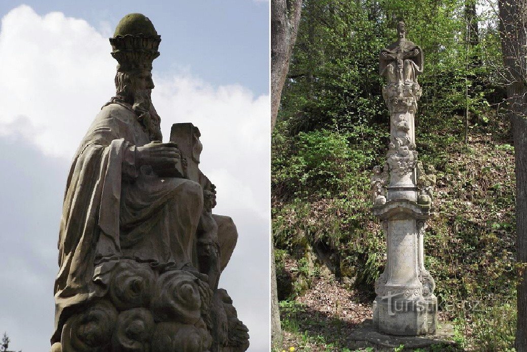 les colonnes de la Sainte Trinité dans les environs de Štíte