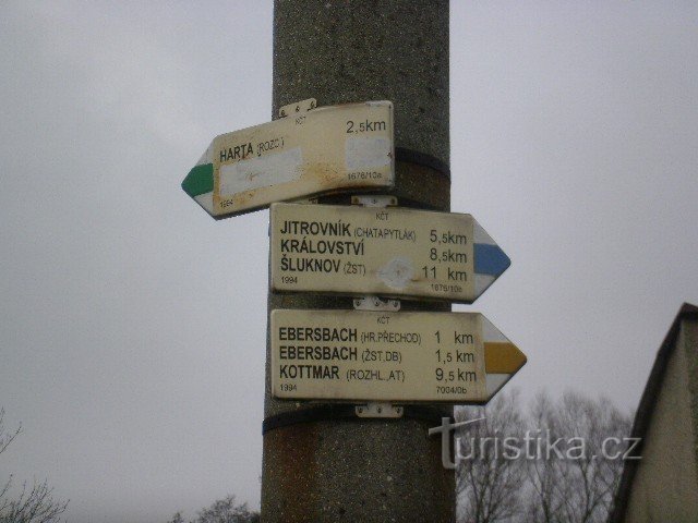 Šluknov-Kamm - Jiříkov - Jitrovník - Königreich